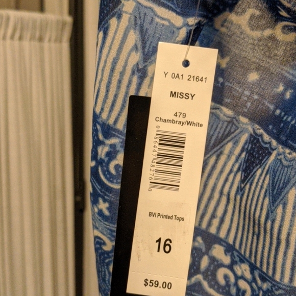 🇨🇦 Sz 16 Bianca Nygärd Georgette Pullover Blouse - Picture 7 of 7